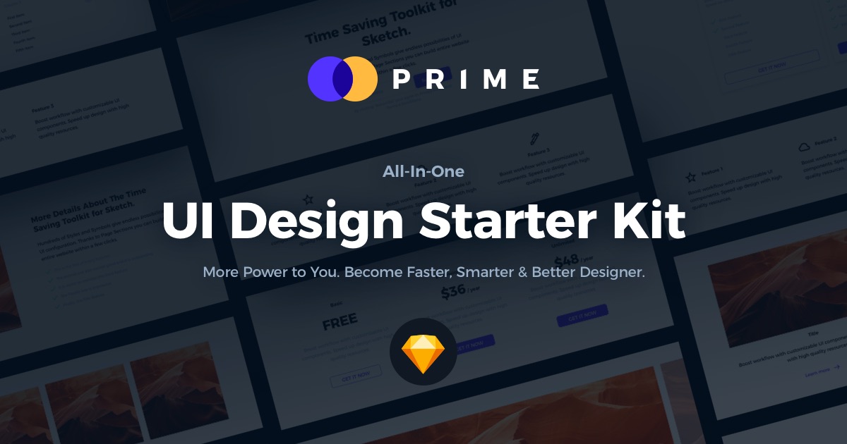 Prime Design System Kit For Sketch