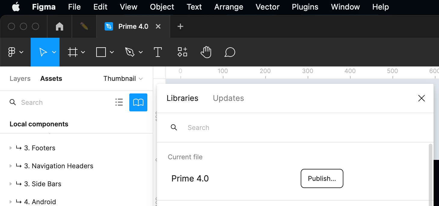 add prime as library - modal page